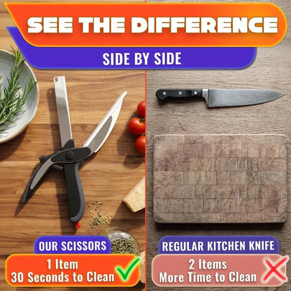 2-in-1 Salad Cutter & Kitchen Scissors