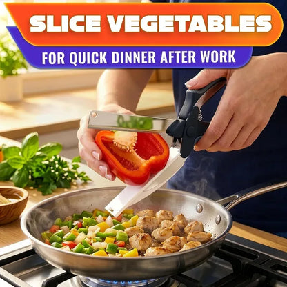2-in-1 Salad Cutter & Kitchen Scissors