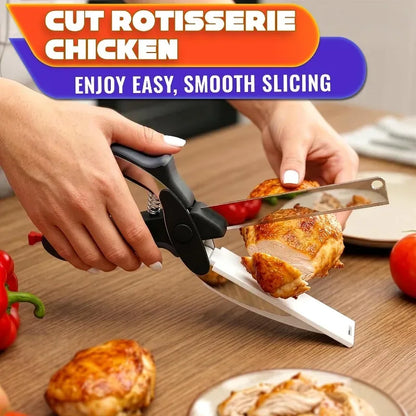 2-in-1 Salad Cutter & Kitchen Scissors